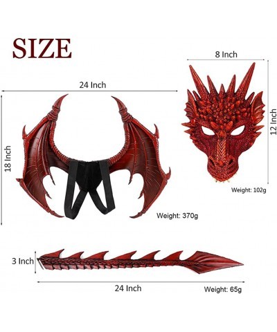 Forart Kids Fantasy Halloween Dinosaurio Dragon Costume Child Animal Mask Wing Tail Accessory for Halloween Party $60.43 Kids...