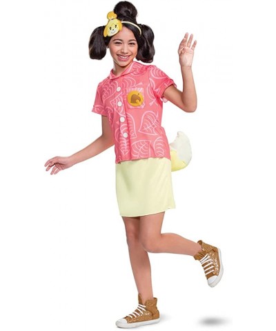 Isabelle Animal Crossing Costume Official Kids Isabelle Costume Dress and Headband Outfit $27.91 Kids' Costumes