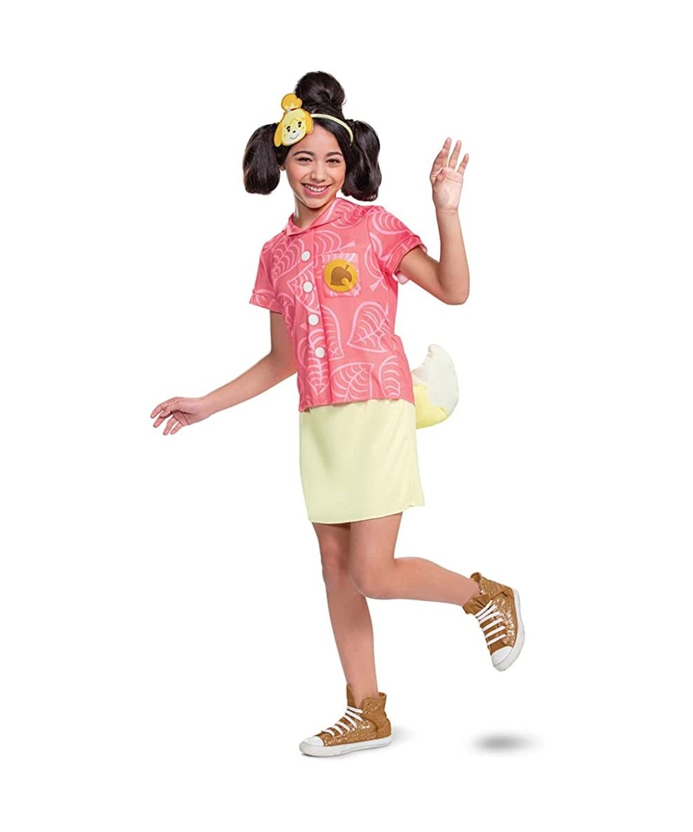 Isabelle Animal Crossing Costume Official Kids Isabelle Costume Dress and Headband Outfit $27.91 Kids' Costumes