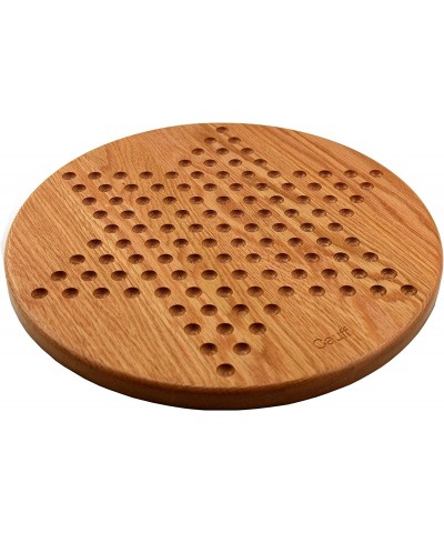 14 inch Solid Oak Wooden Chinese Checkers Board Game $82.13 Board Games