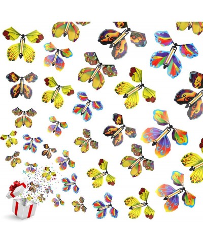 20 PCS Flying Butterfly Toy Magic Wind Up Flying Butterfly Surprise Box Wind Up Butterfly Surprise Toy for Wedding Birthday P...