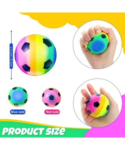 20 Pack Mini Sports Stress Balls Stress Relief Rainbow Soccer Balls 2.5 Inches Foam Soccer Ball Fun Soccer Party Favors for F...