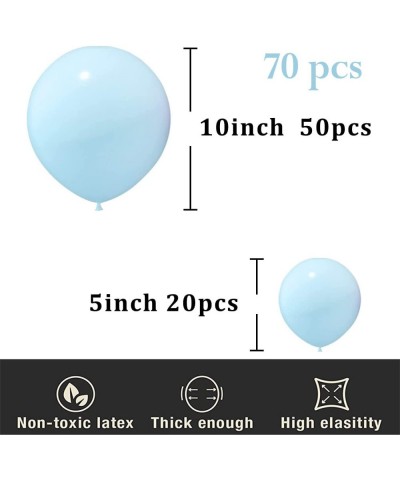 Pastel Blue Balloons Latex Party Balloons 10inch + 5inch 70pcs Macaron Light Blue Balloons Helium Balloons for Wedding Birthd...