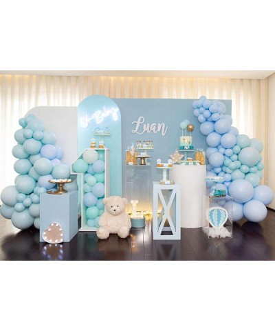 Pastel Blue Balloons Latex Party Balloons 10inch + 5inch 70pcs Macaron Light Blue Balloons Helium Balloons for Wedding Birthd...