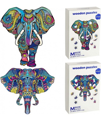 Elephant Wooden Puzzles Wooden Animal Shape Jigsaw Puzzles Colorful Elephant Funny Animal Puzzles Animal Shaped Wooden Craft ...