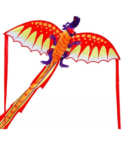 Dragon Kite for Kids 40x75 Inch Easy to Fly Kite Single Line Kites with Long Tail and Kite String $32.12 Kites & Wind Spinners