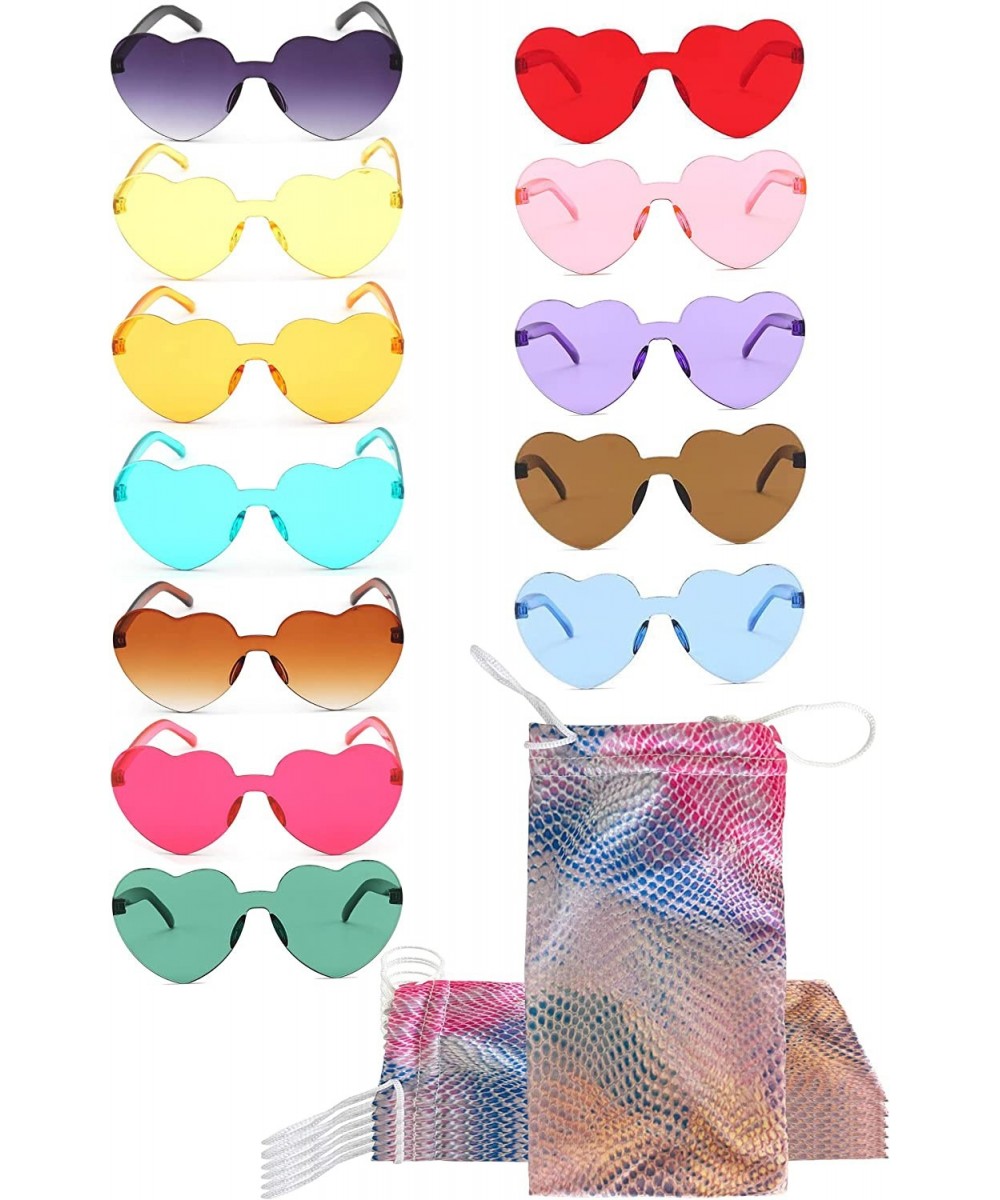 12-Pack Heart Sunglasses for Women – Sturdy Heart Shaped Sunglasses for Pride & Bachelorette Party Favors – UV400 Rainbow Sun...