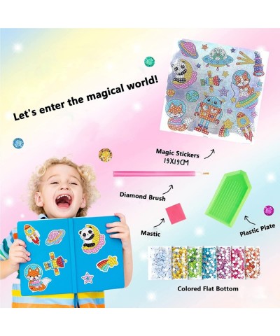 DIY Children's Free Stick Coon Diamond Painting Fun s and Crafts Kits 3D Stickers with Painting Tools to Create Your Own Magi...