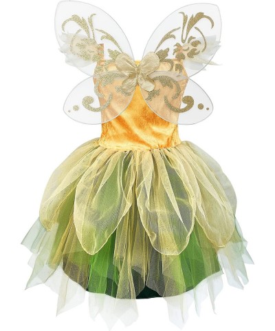 Fairy Costume Dress for Girls Green Princess Flower Girl Dress Tutu Dress with Headband and Wings $47.96 Kids' Costumes