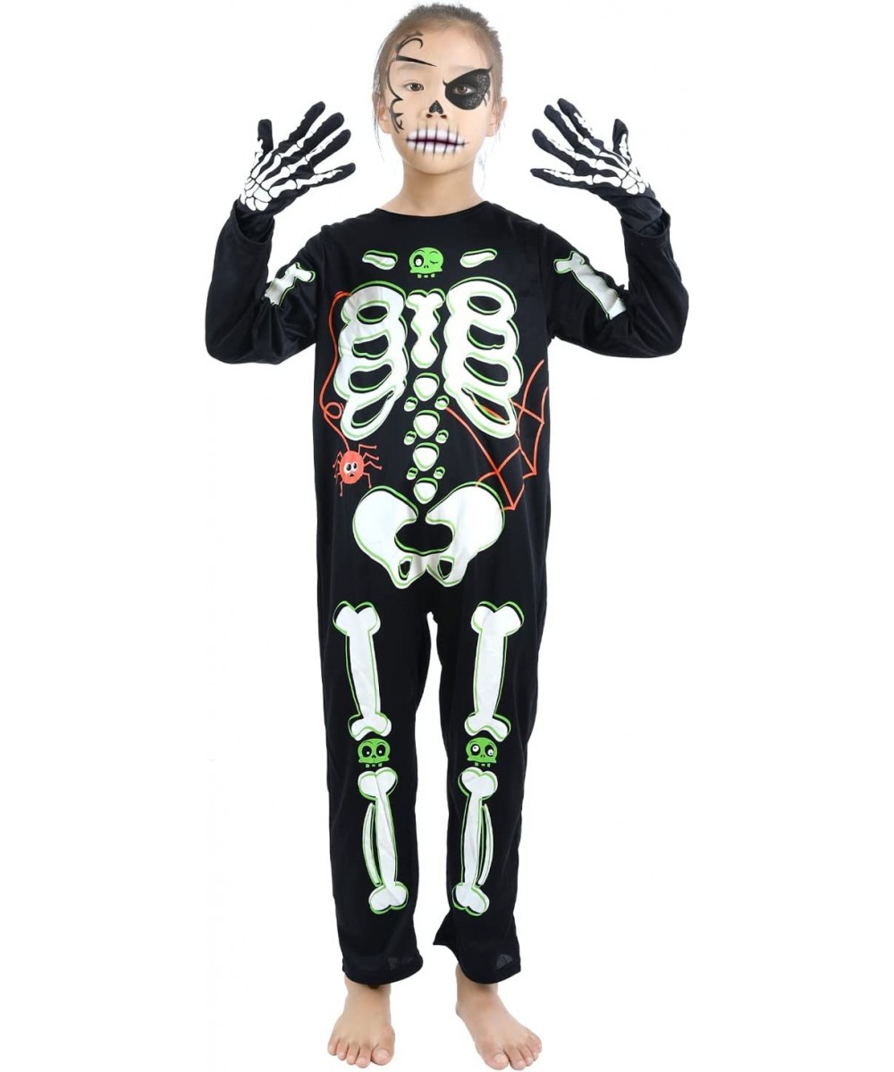 Halloween Skeleton Costumes Kids Glow in The Dark Funny Costume for Cosplay Party Carnival Unisex Boys Girls 10-12T $23.58 Ki...