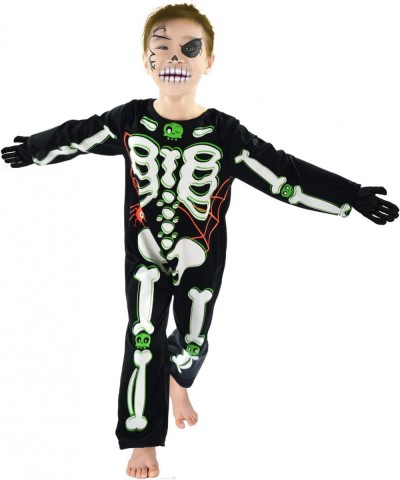 Halloween Skeleton Costumes Kids Glow in The Dark Funny Costume for Cosplay Party Carnival Unisex Boys Girls 10-12T $23.58 Ki...