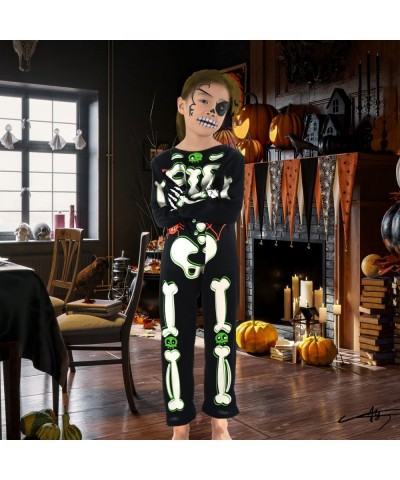 Halloween Skeleton Costumes Kids Glow in The Dark Funny Costume for Cosplay Party Carnival Unisex Boys Girls 10-12T $23.58 Ki...