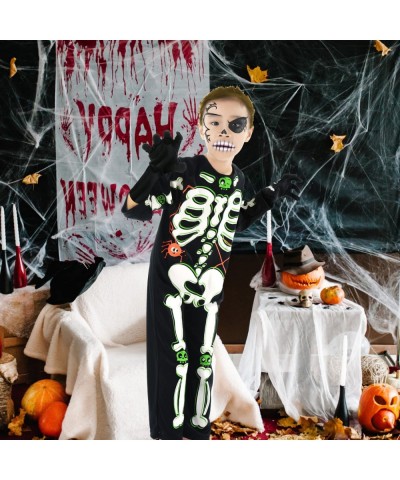 Halloween Skeleton Costumes Kids Glow in The Dark Funny Costume for Cosplay Party Carnival Unisex Boys Girls 10-12T $23.58 Ki...