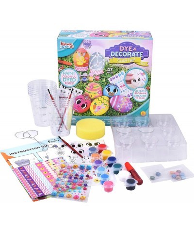 47Pcs Easter Egg Dye Kit Easter Egg Decorating Kit with Painting Crafts Kits Stickers for Kids Boys Girls Easter Creativity A...