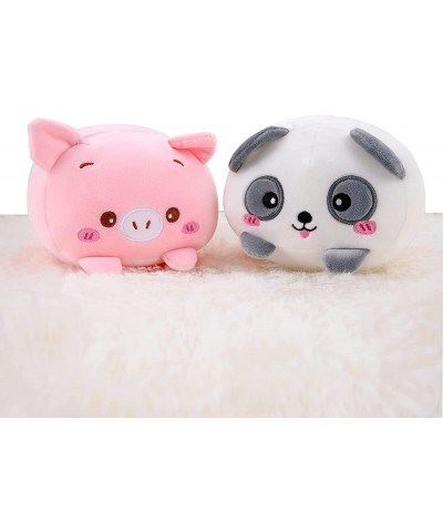 2 Pcs Stuffed Animal Set with Panda and Pig 8 inch Kawaii Plushies Animals Cylindrical Decorative Pillows Cute Pillows Gift S...