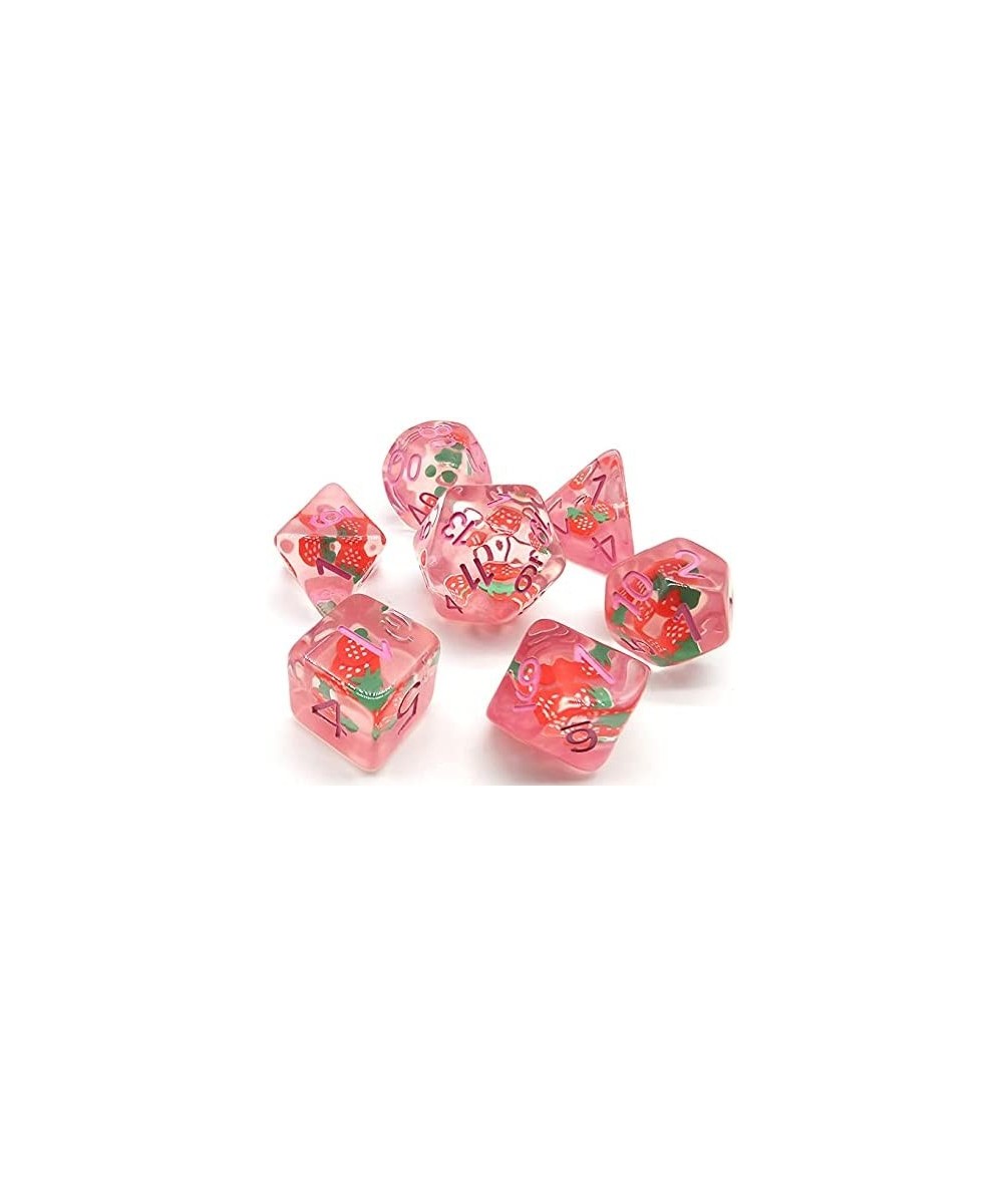 HS DICE Strawberries Dice Set DND Dice Set Polyhedral Dice Set for Dungeon and Dragons MTG RPG D&D D20 D12 D10 D8 D6 D4 $26.5...