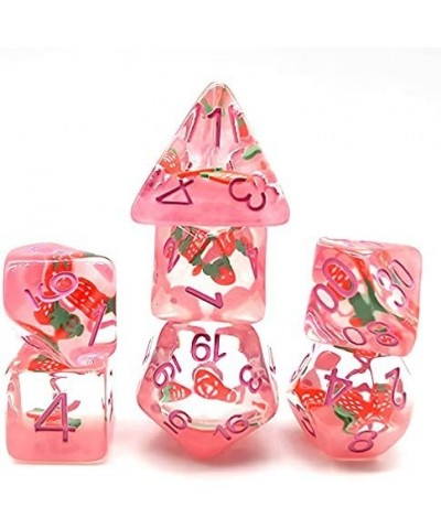 HS DICE Strawberries Dice Set DND Dice Set Polyhedral Dice Set for Dungeon and Dragons MTG RPG D&D D20 D12 D10 D8 D6 D4 $26.5...