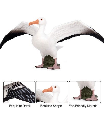 Albatross Figure Realistic Animal Figurines Early Educational Bird Toy Science Project Christmas Birthday Cake Topper for Kid...