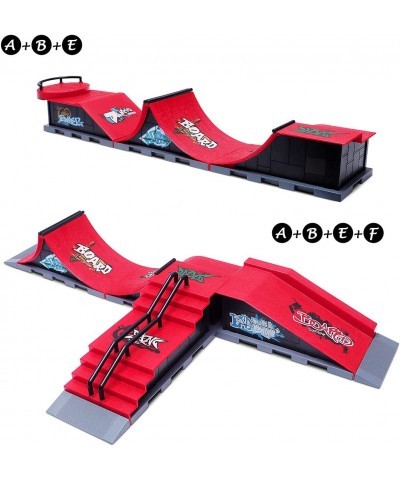 Finger Skateboards Mini Finger Toy Skateboard Park Ramp Kit Fingerboard Half Pipe Ultimate Parks Training Props Accessories f...