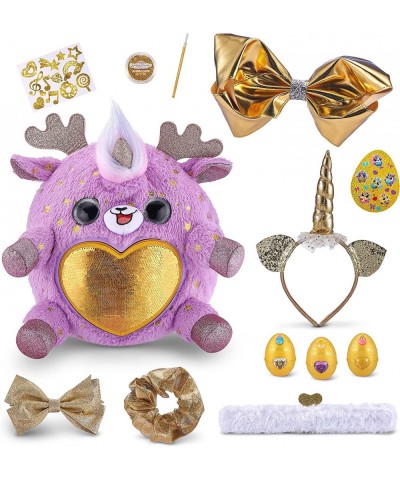 Epic Golden Egg by ZURU (Reindeer) Girls Toy Includes Stuffed Animal with 25+ Golden Surprises with Rings Stickers Bows and M...