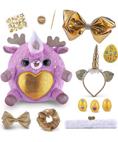 Epic Golden Egg by ZURU (Reindeer) Girls Toy Includes Stuffed Animal with 25+ Golden Surprises with Rings Stickers Bows and M...