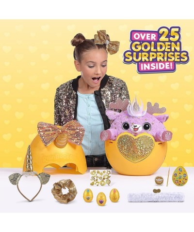 Epic Golden Egg by ZURU (Reindeer) Girls Toy Includes Stuffed Animal with 25+ Golden Surprises with Rings Stickers Bows and M...