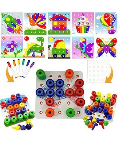 Color Sorting Peg Board Pattern Cards Creative Kit for Pegboard Stacking Toys - Educational Games Pegs for Occupational Thera...