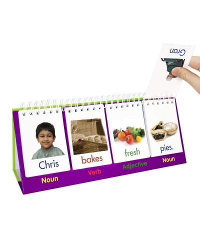 Junior Learning: Sentence Flips Double-Sided Flip Stand Enables Students to Build New Sentences Great for the Classroom or at...