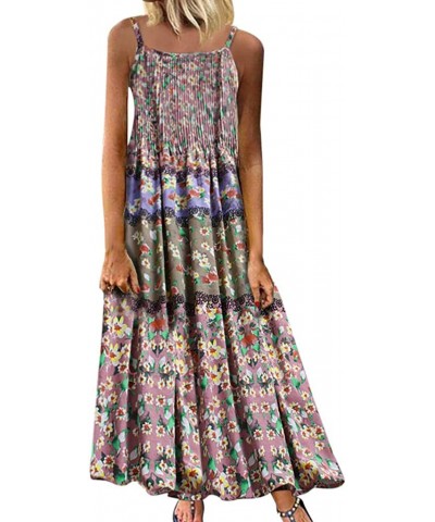 Women Plus Size Dress Summer Casual Loose Sleeveless Floral Print Daily Linen Bohemian Long Maxi Dress $25.95 Slumber Bags