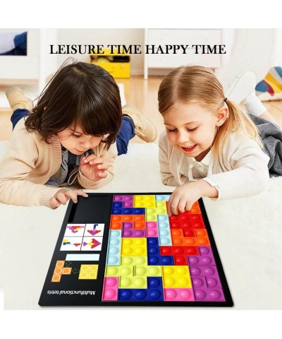 Pop Puzzle Fidget Toys Jigsaw Puzzle Game Push It Pop Fidget Toys Colorful 3D Russian Block Puzzle Stress Relief Silicone Pop...