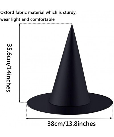 Witch Hat Halloween Oxford Cloth Black Witch Hats Costume Accessory for Holiday Halloween Christmas Carnivals Party $16.11 Ki...