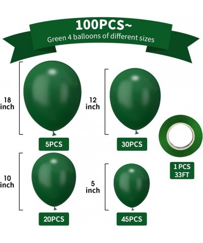 Dark Green Latex Balloon Garland Kit 100PCS 18In 12In 10In 5In Arch Garland For Festival Picnic Wedding Graduation Christmas ...