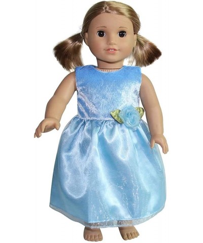 Light Blue Satin & Velvet 18" Doll Formal Holiday Party Dress (Doll not included) $17.74 Doll Accessories