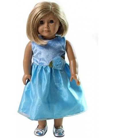 Light Blue Satin & Velvet 18" Doll Formal Holiday Party Dress (Doll not included) $17.74 Doll Accessories