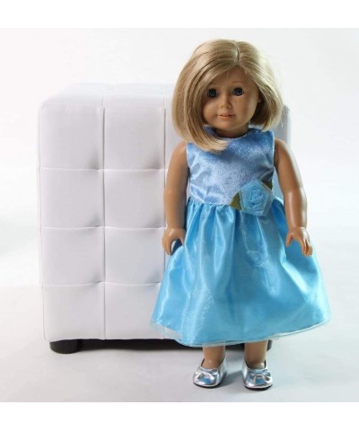 Light Blue Satin & Velvet 18" Doll Formal Holiday Party Dress (Doll not included) $17.74 Doll Accessories