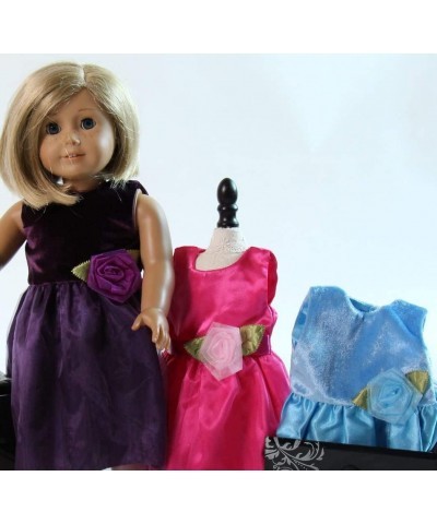 Light Blue Satin & Velvet 18" Doll Formal Holiday Party Dress (Doll not included) $17.74 Doll Accessories