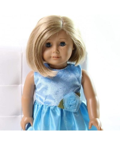 Light Blue Satin & Velvet 18" Doll Formal Holiday Party Dress (Doll not included) $17.74 Doll Accessories