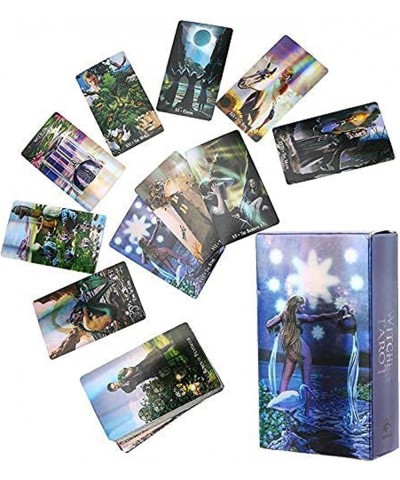 Entertainment Tools Witch Tarot Cards Deck Future Telling Game with Colorful Case Hologram Paper English Divination Card Unkn...