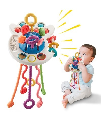 Baby Toys Food Grade Silicone Pull String Toys&Sensory Toys&Montessori Toys for 18+ Months $26.36 Early Development & Activit...