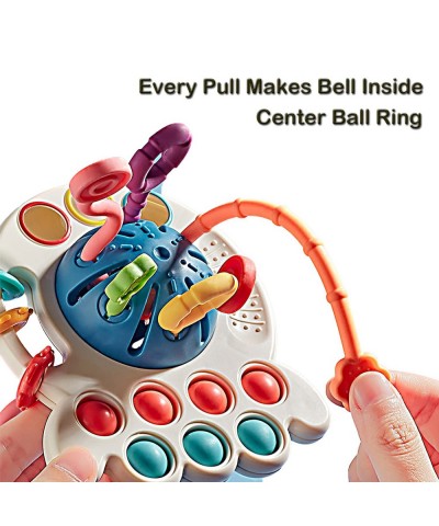 Baby Toys Food Grade Silicone Pull String Toys&Sensory Toys&Montessori Toys for 18+ Months $26.36 Early Development & Activit...