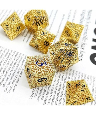 DND Dice Set D&D Metal Dungeons and Dragons Hollow Dice Tabletop Games Polyhedral Pathfinder Multi Sided Roleplaying RPG MTG ...