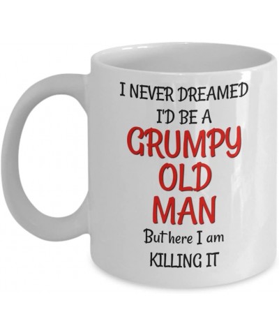 Grumpy Old Man Gag Gift Set - 50th 60th 70th 75th 80th Birthday - Mug and Jumbo Index Large Print Playing Cards for Seniors -...