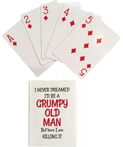 Grumpy Old Man Gag Gift Set - 50th 60th 70th 75th 80th Birthday - Mug and Jumbo Index Large Print Playing Cards for Seniors -...