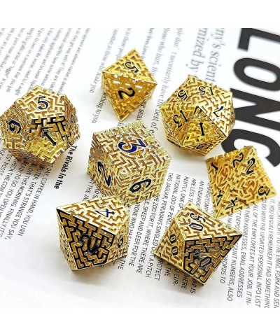 DND Dice Set D&D Metal Dungeons and Dragons Hollow Dice Tabletop Games Polyhedral Pathfinder Multi Sided Roleplaying RPG MTG ...