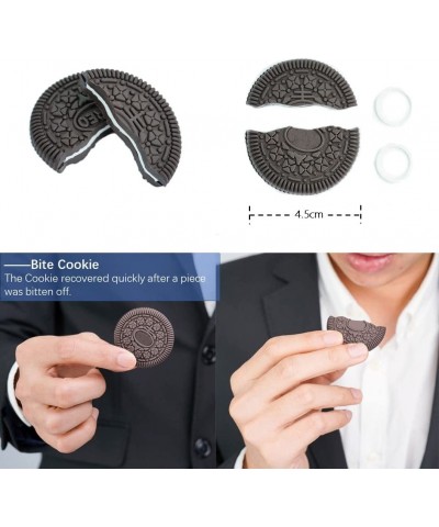 Magic Tricks Kit Including 4 Classic Tricks - Bite Coin Bite Cookies Disappearing Silk Fake Thumb Tip Magic Ring Chains for S...