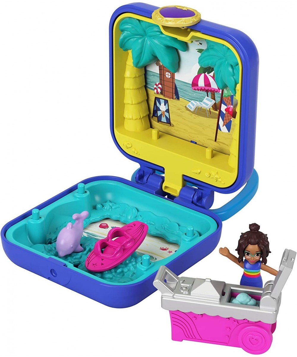 Shani Tropical Beach Compact with Mobile Ice Cream Cart Surfboard Dolphin Figure Photo Customization Micro Shani Doll & Stick...