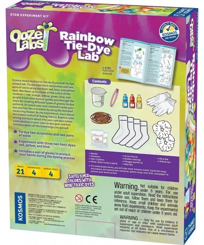 Ooze Labs Rainbow Tie-Dye Lab STEM Experiment Activity Kit | Design & Make Your Own Tie-Dye Socks & Scrunchies | Explore The ...