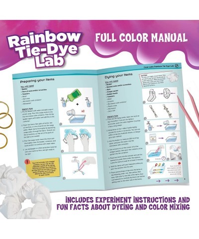 Ooze Labs Rainbow Tie-Dye Lab STEM Experiment Activity Kit | Design & Make Your Own Tie-Dye Socks & Scrunchies | Explore The ...