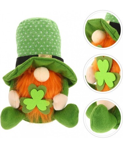 St. Patricks Day Gnome Plush Doll Leprechaun Tomte Plush Handmade Doll Shamrock Plush Elf Toy Scandinavian Plush Elf Toy for ...