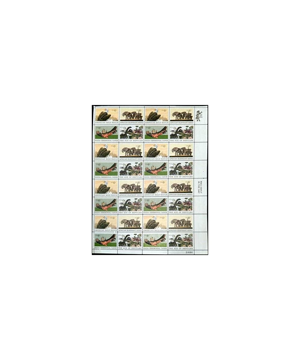 US Stamp - 1970 Natural History - 32 Stamp Sheet - Scott 1387-90 $16.93 Collectible Postage Stamps